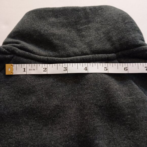 L.L. Bean 1912 Sherpa-Lined Full-Zip Long Sweatshirt Charcoal Women’s Size M - Picture 12 of 16